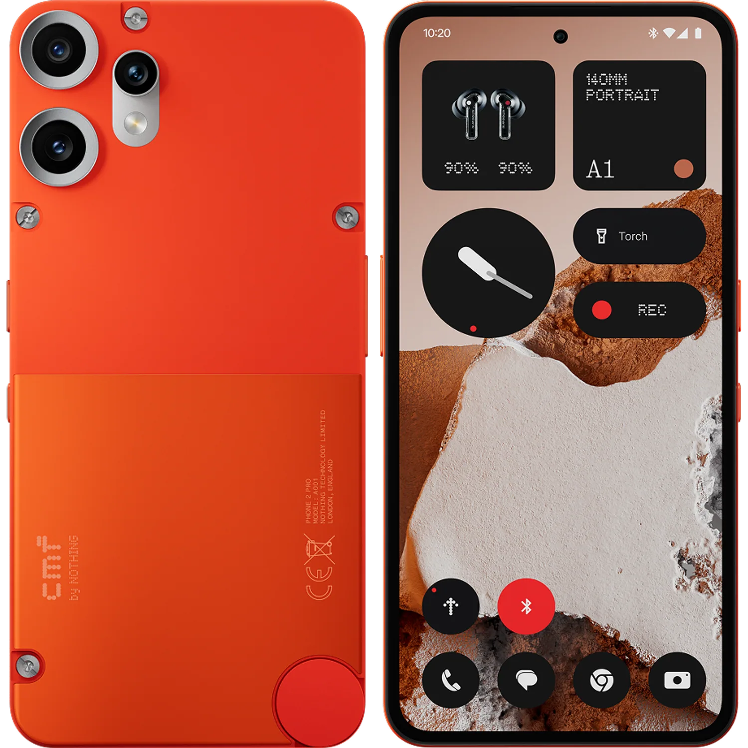 CMF Phone 2 Pro: frente e traseira