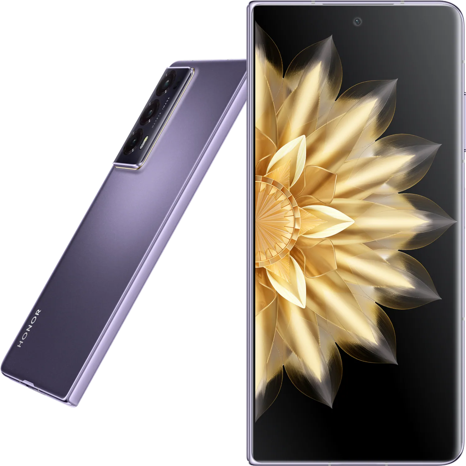 Honor Magic V2: frente e traseira