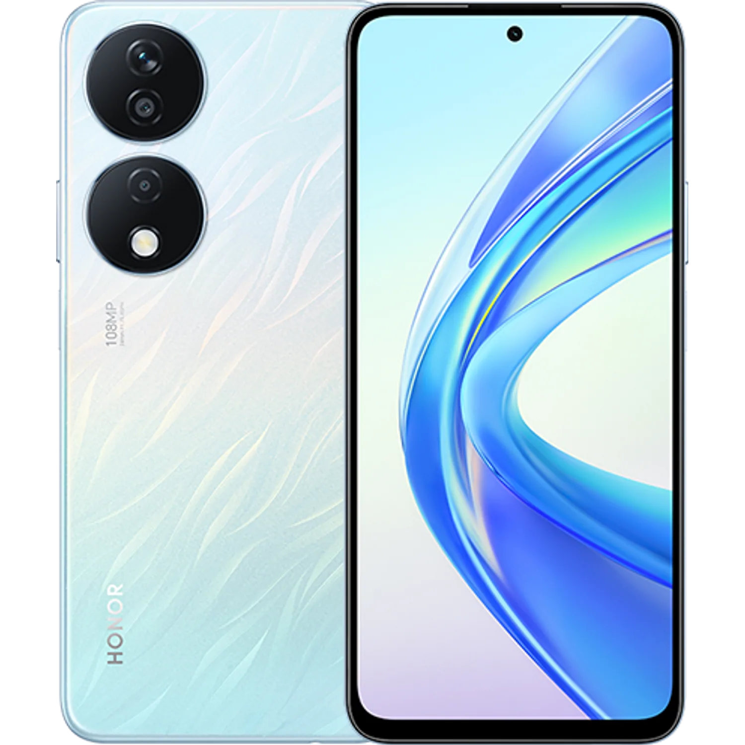 Honor X7b: frente e traseira