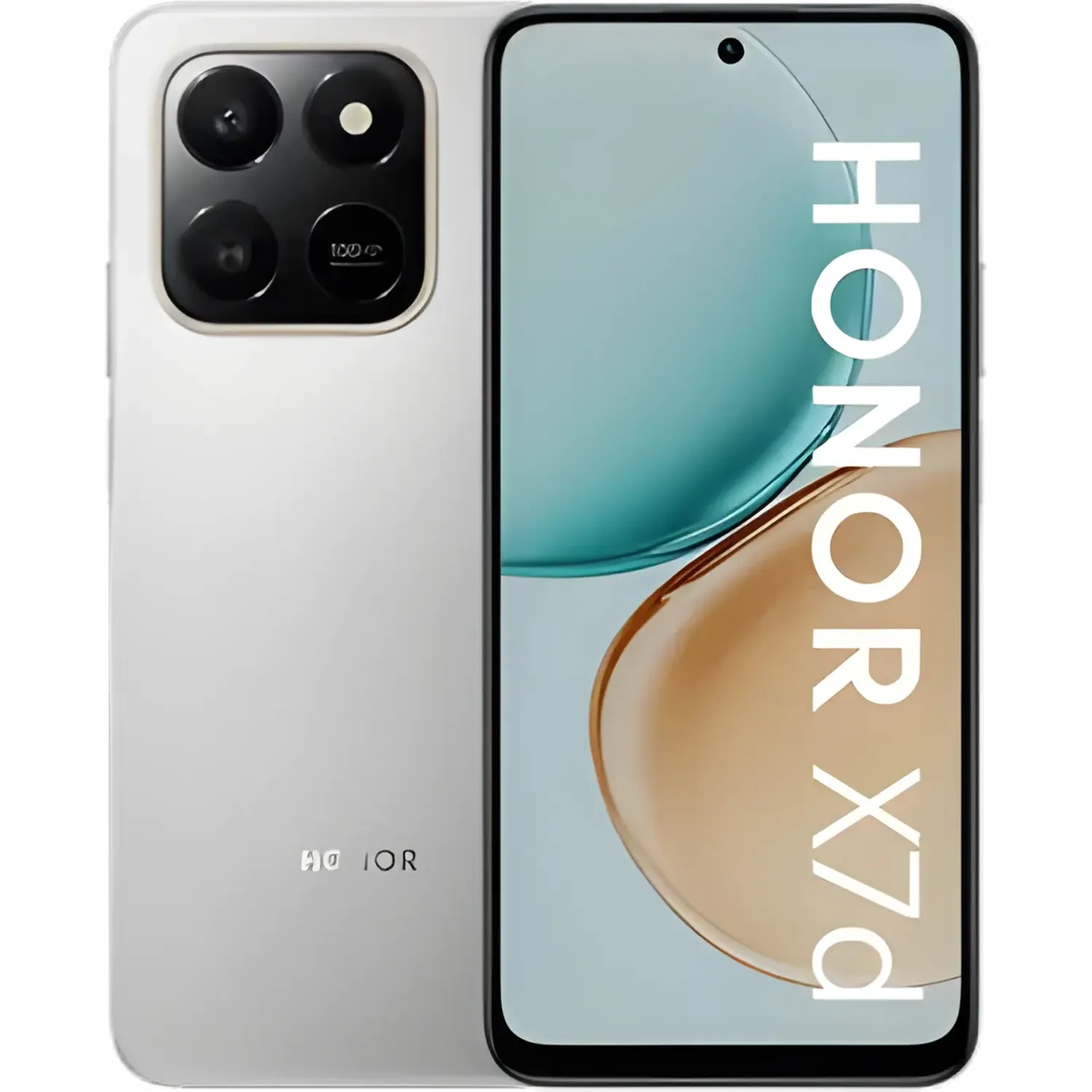 Honor X7d: frente e traseira