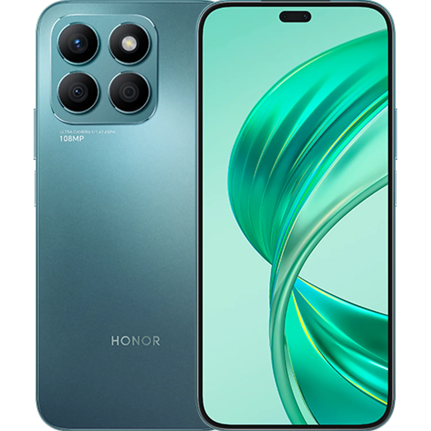 Honor X8b: frente e traseira