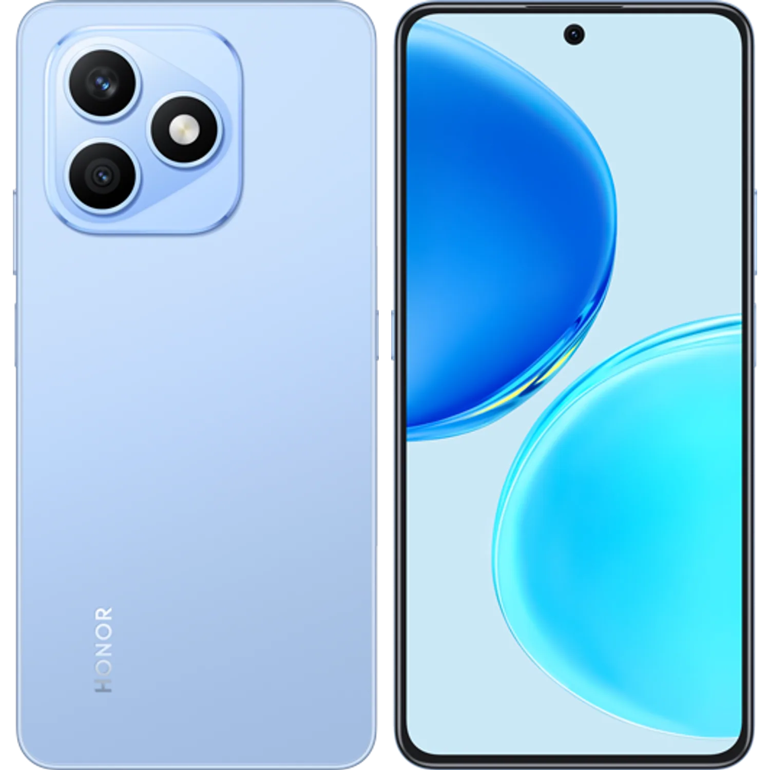 Honor X8d: frente e traseira