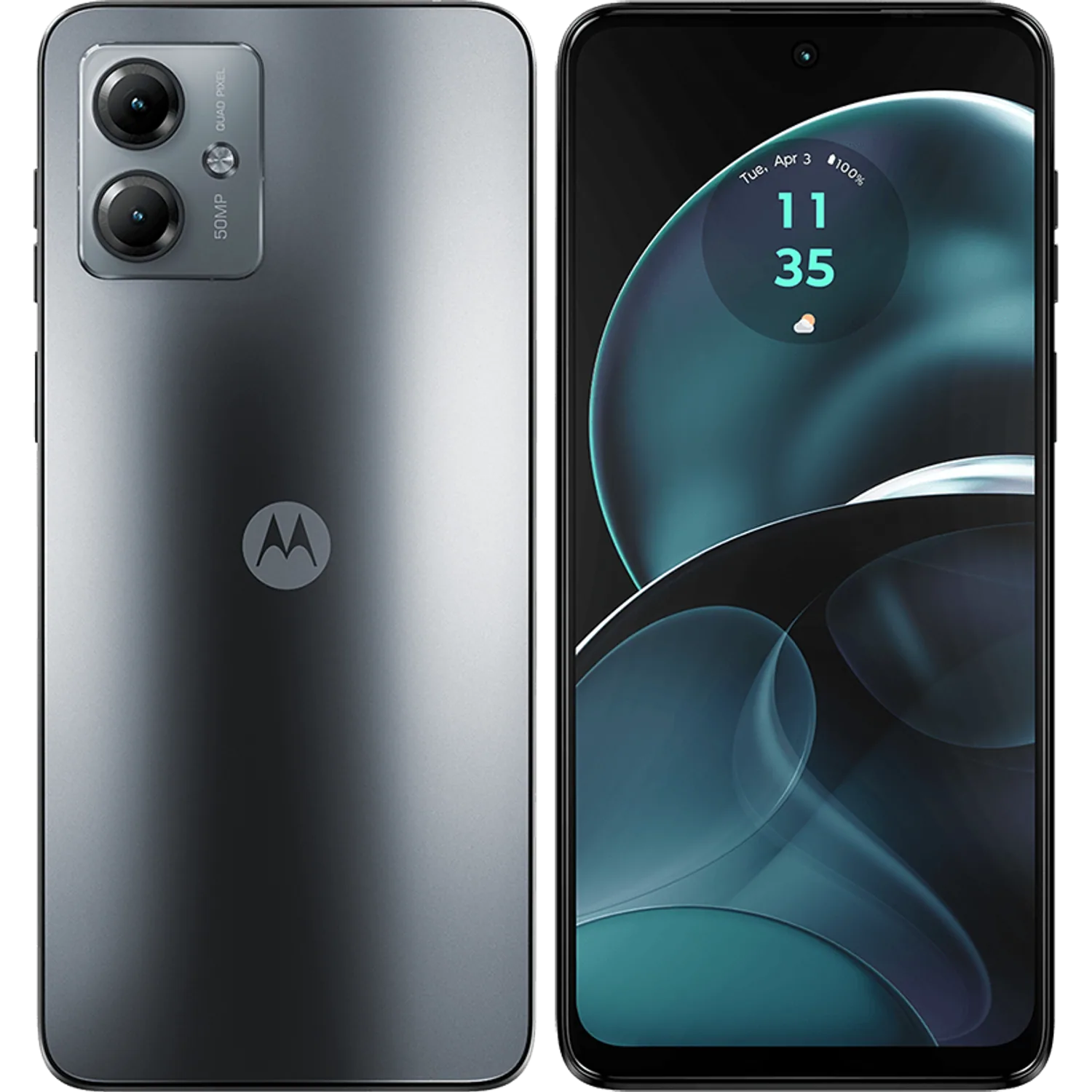 Motorola Moto G14: frente e traseira
