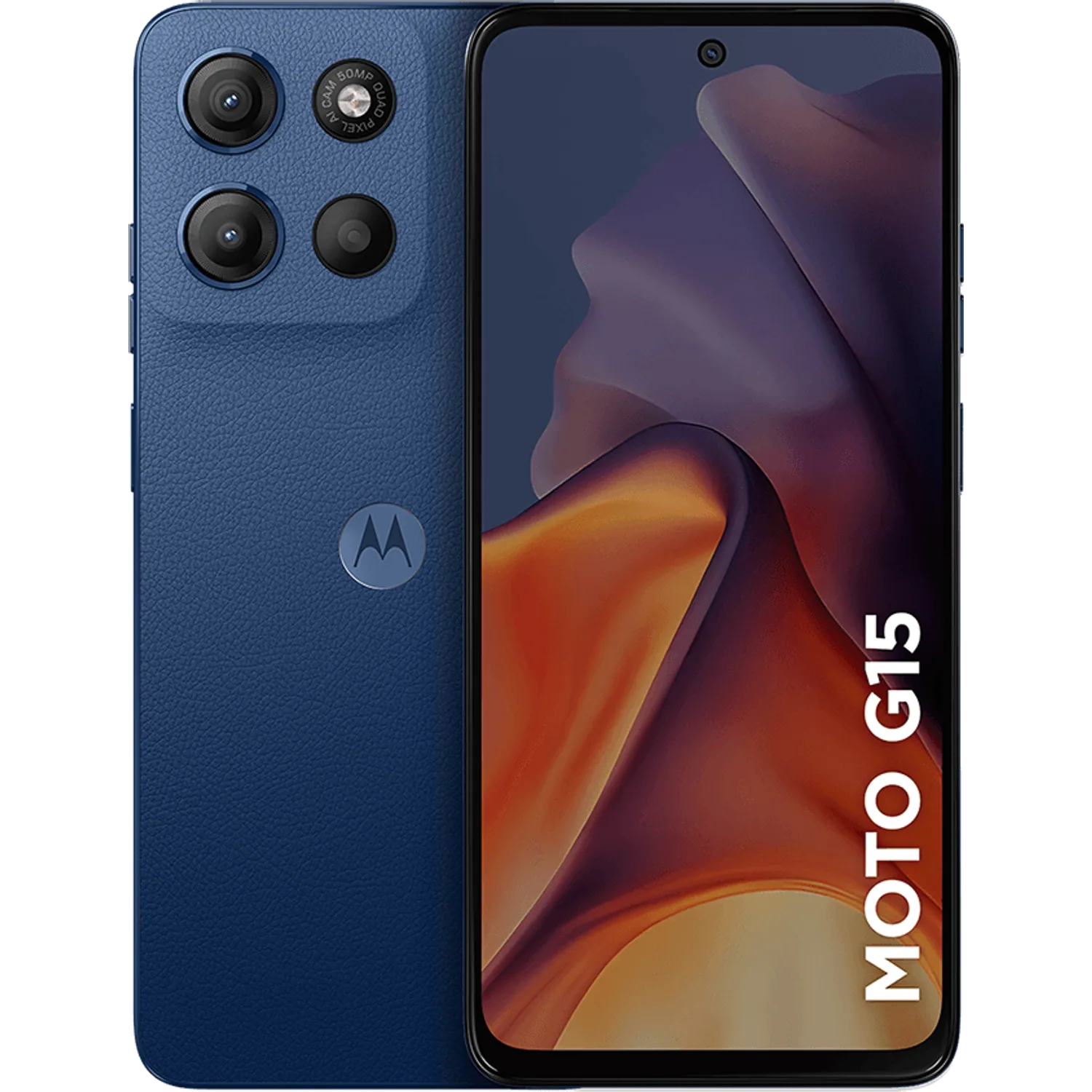 Motorola Moto G15: frente e traseira
