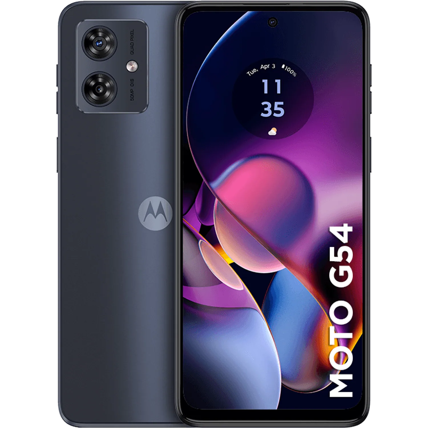 Motorola Moto G54 5G: frente e traseira