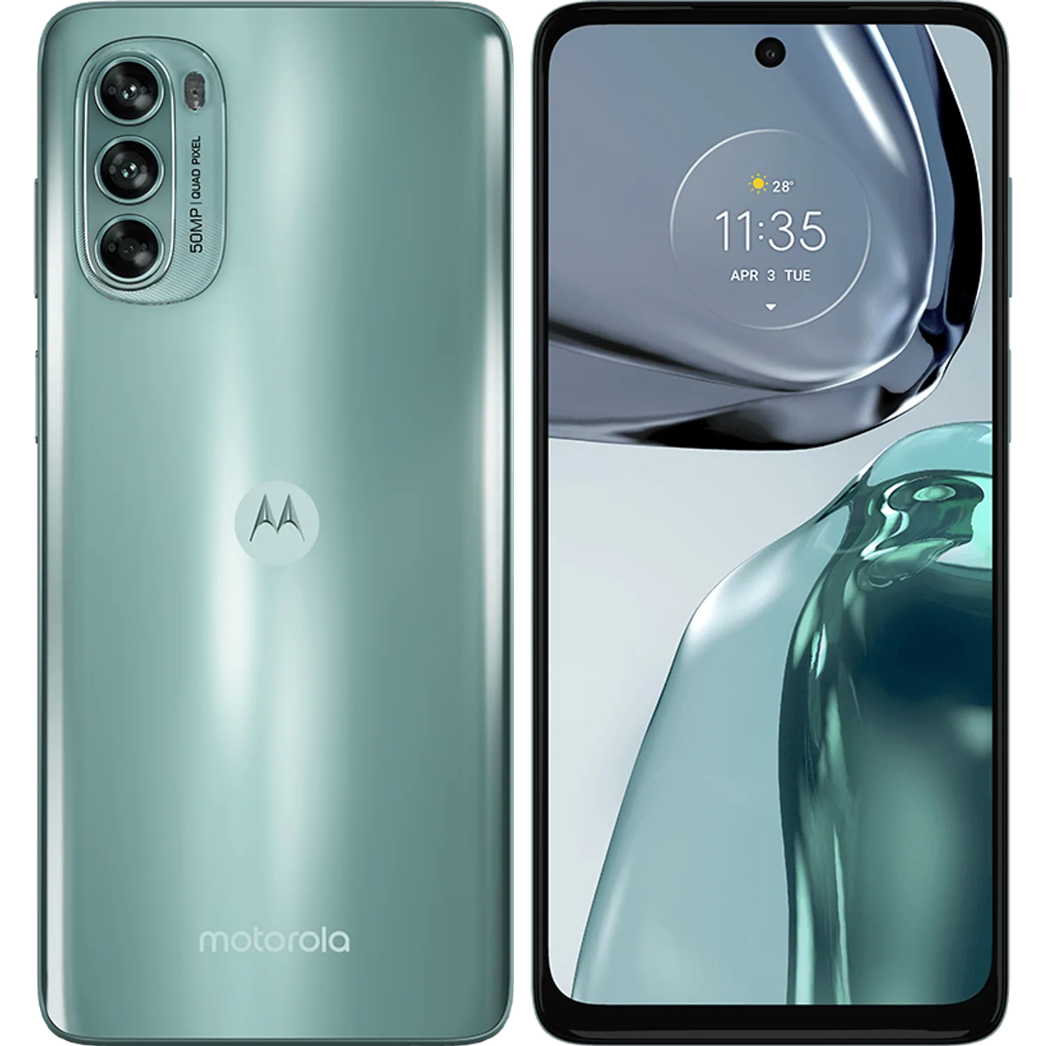 Motorola Moto G62 5G: frente e traseira