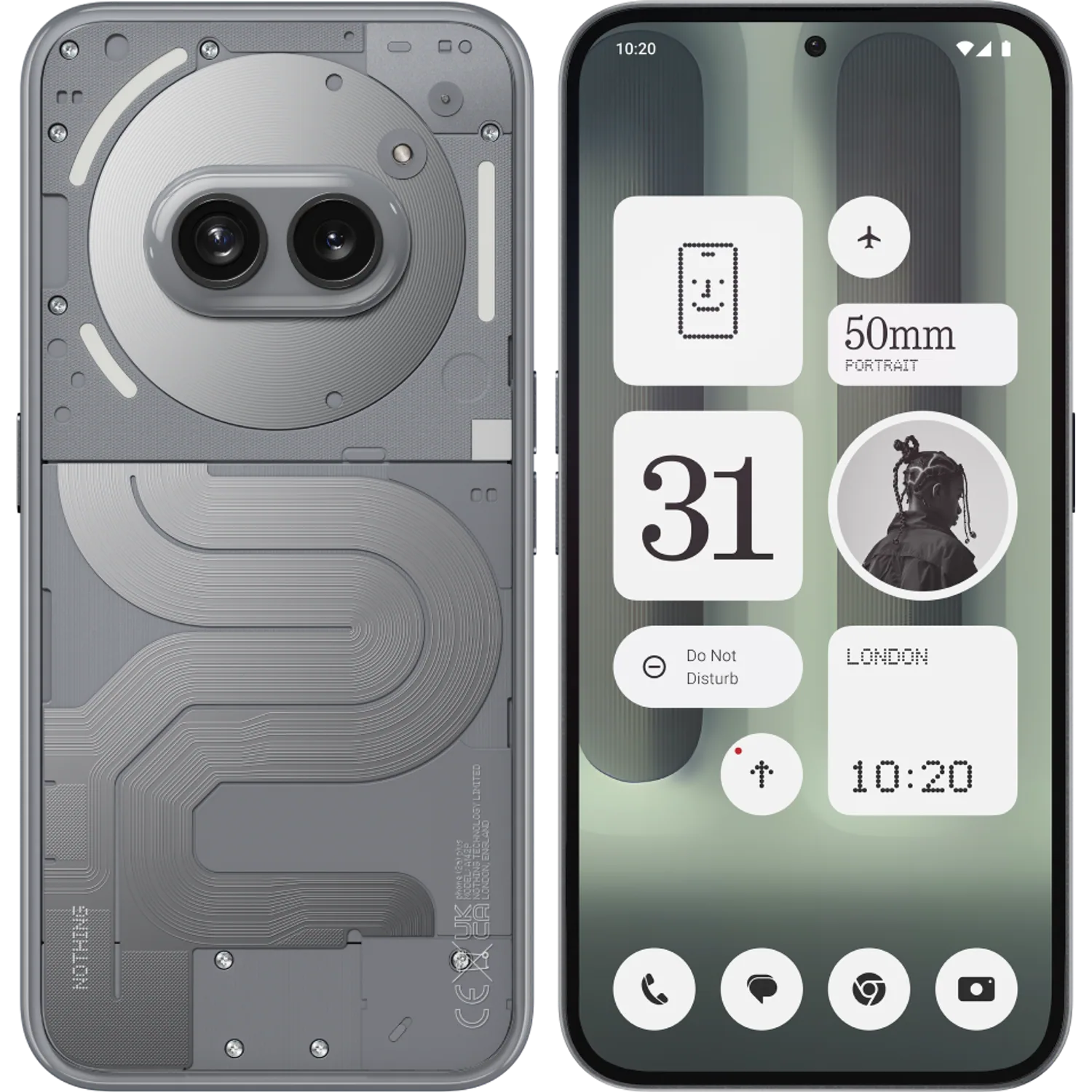 Nothing Phone (2a) Plus: frente e traseira