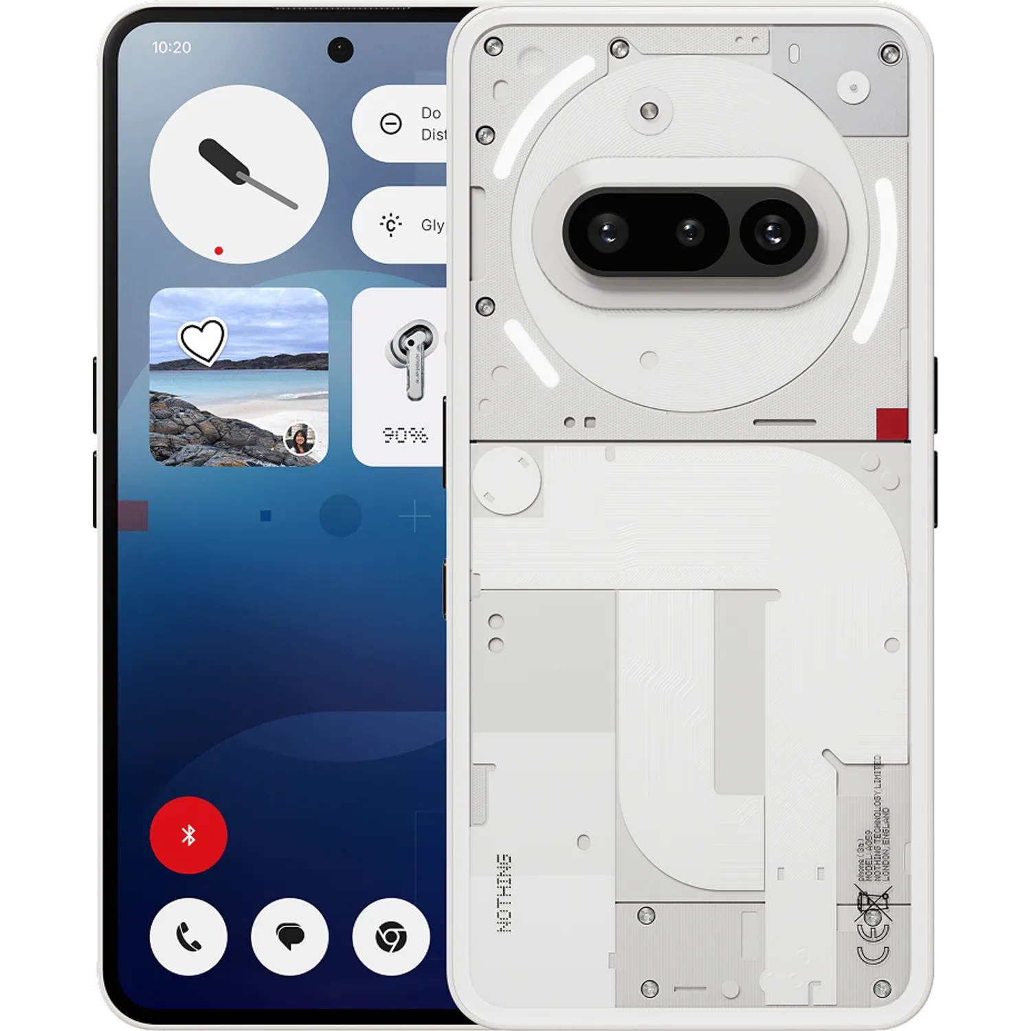 Nothing Phone (3a): frente e traseira