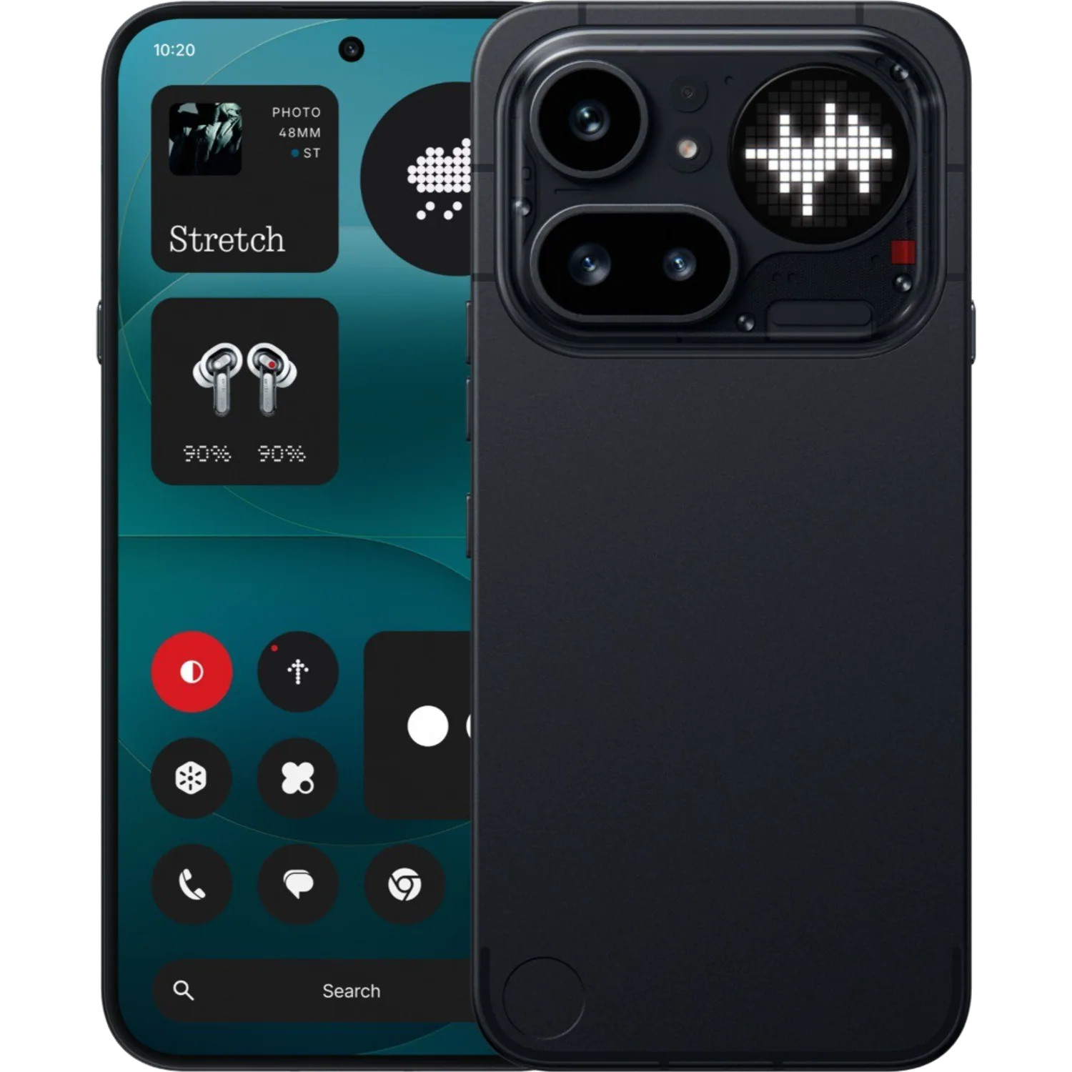 Nothing Phone (4a) Pro: frente e traseira
