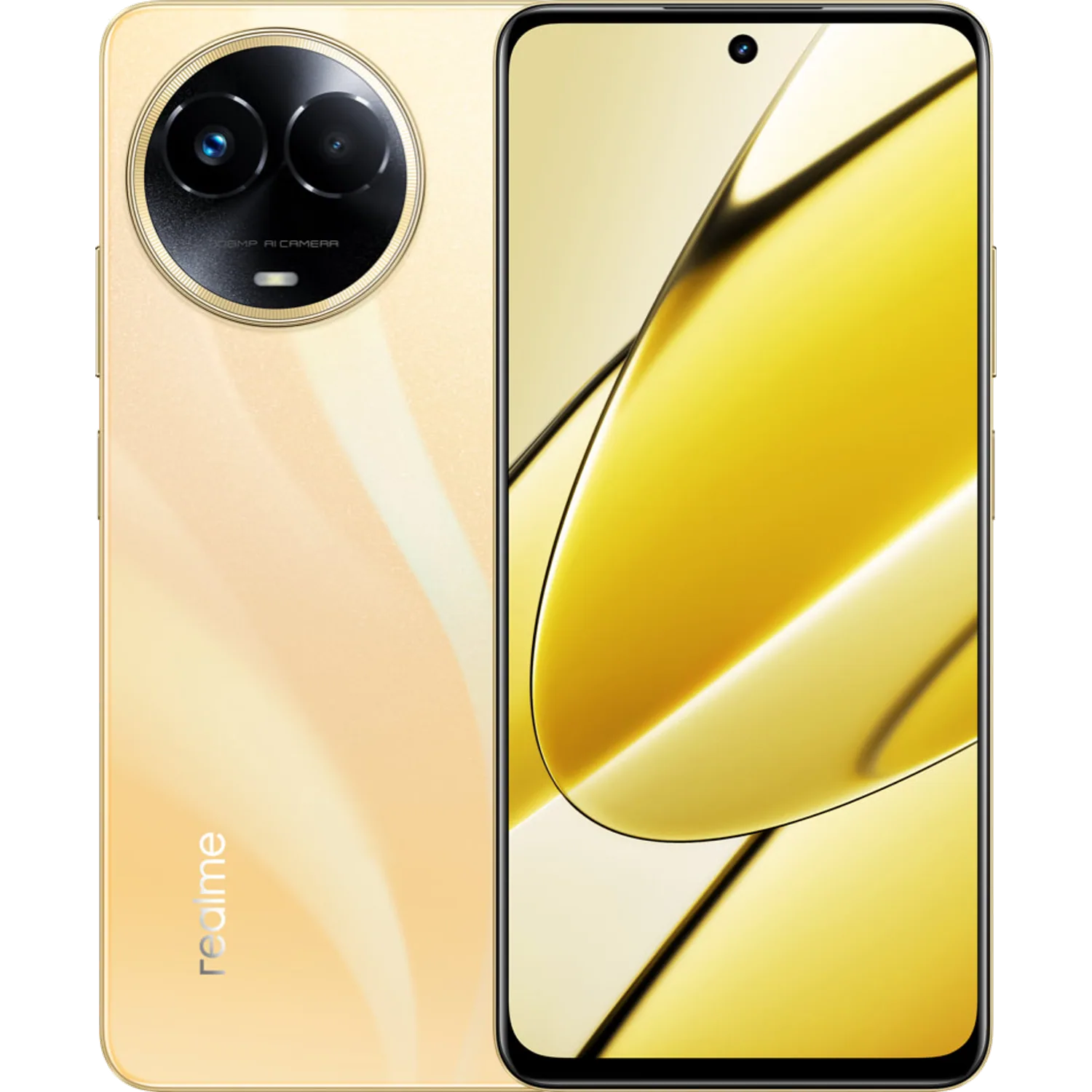 Realme 11 5G: frente e traseira