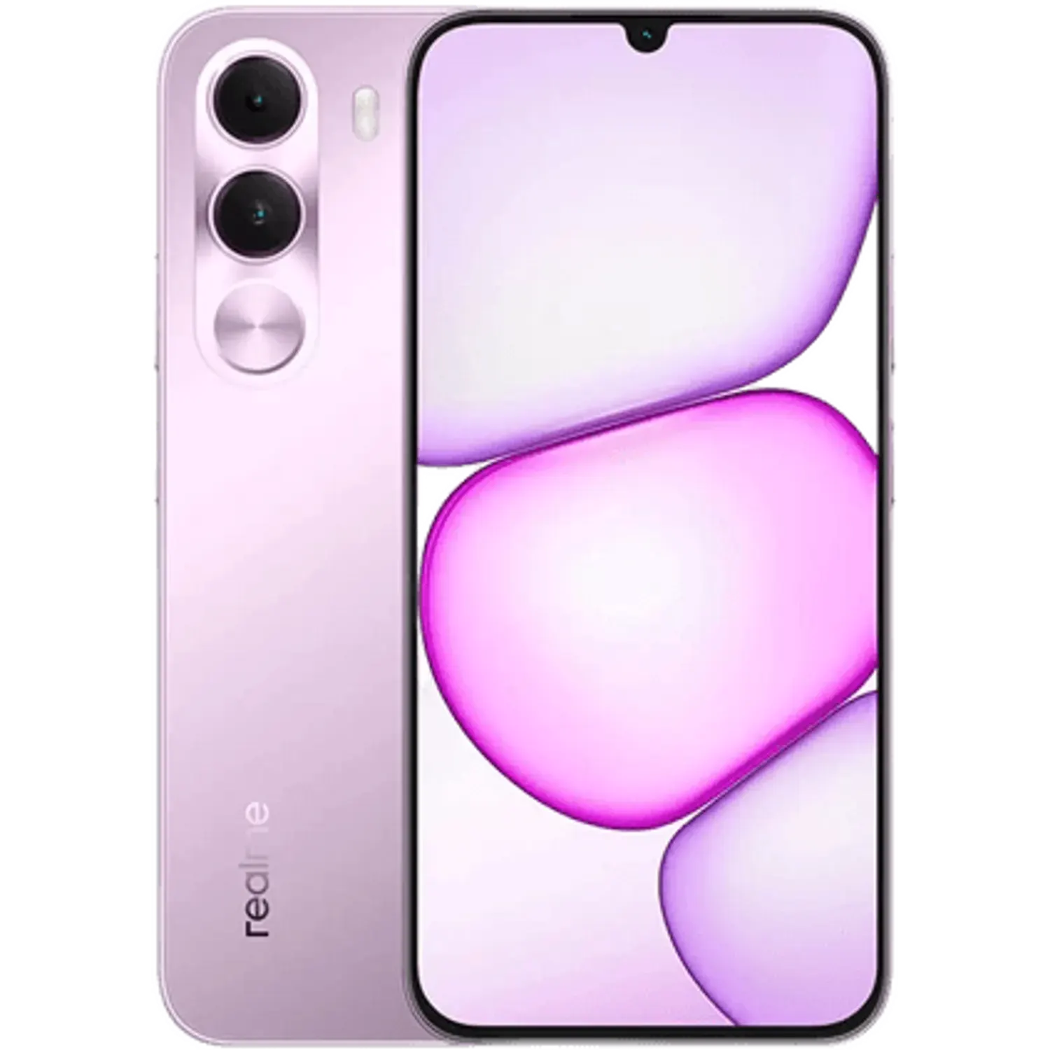 Realme C100i: frente e traseira