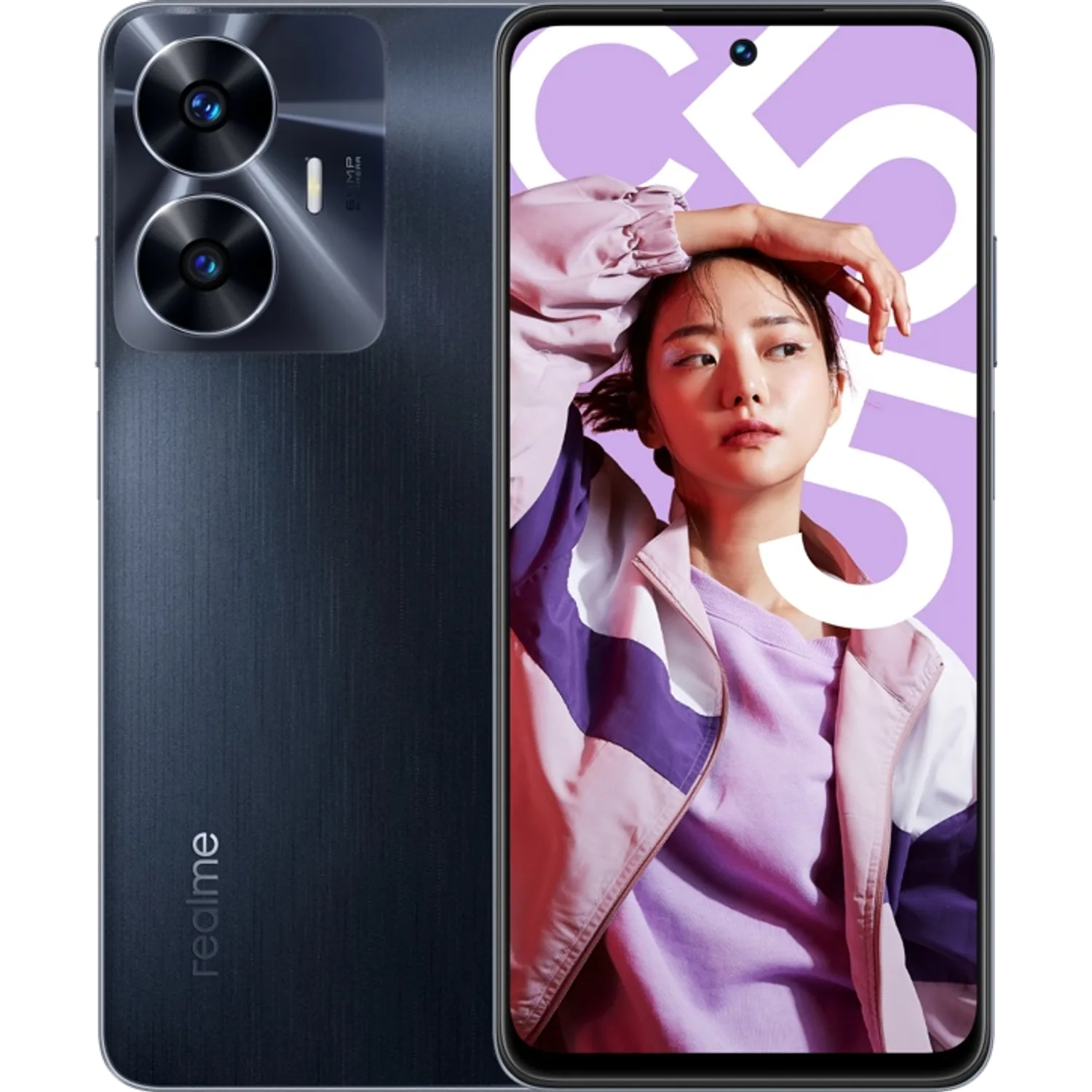 Realme C55: frente e traseira