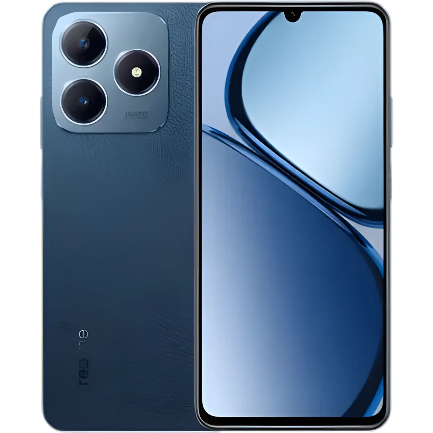 Realme C63: frente e traseira