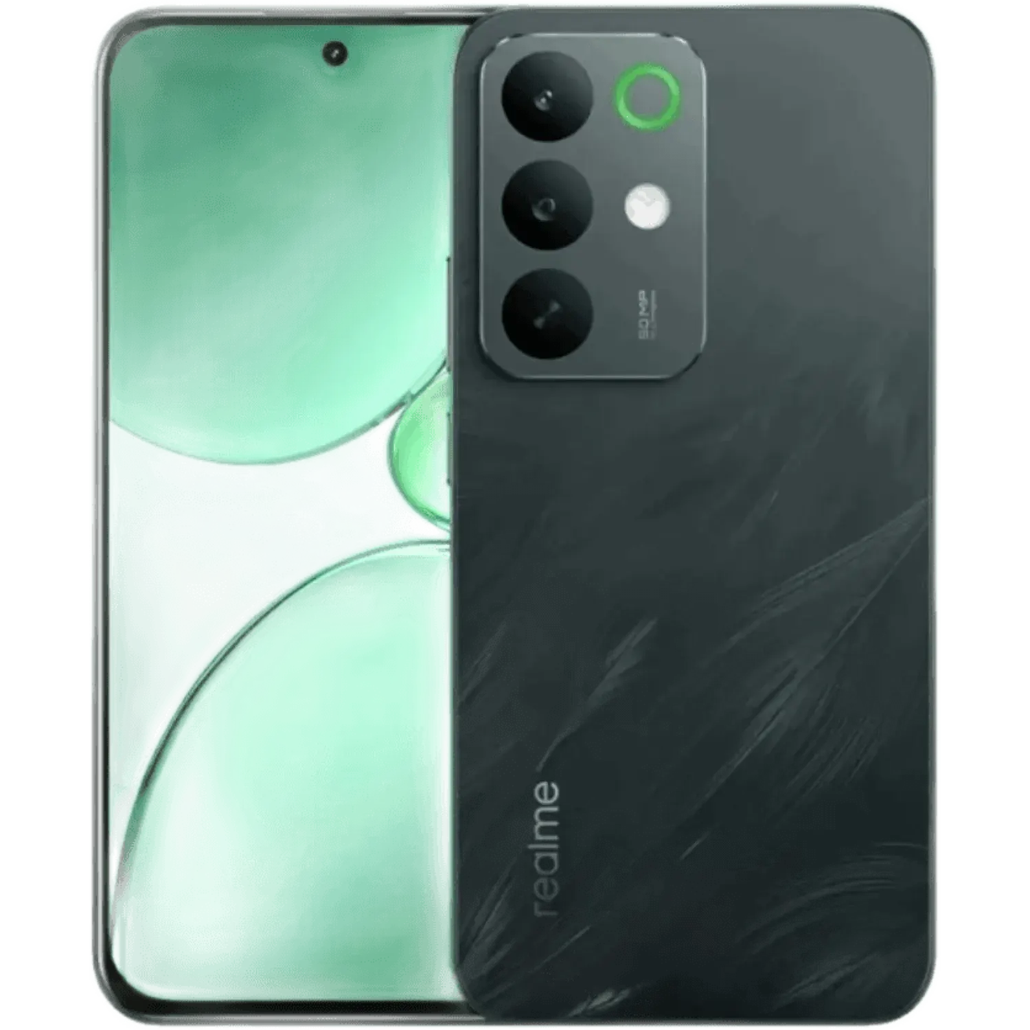 Realme C85 5G: frente e traseira