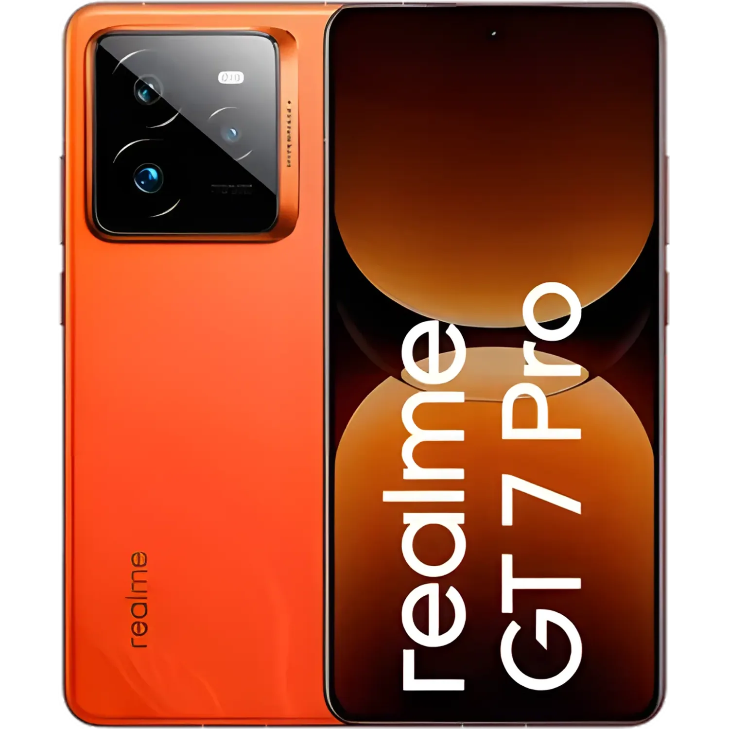 Realme GT7 Pro: frente e traseira