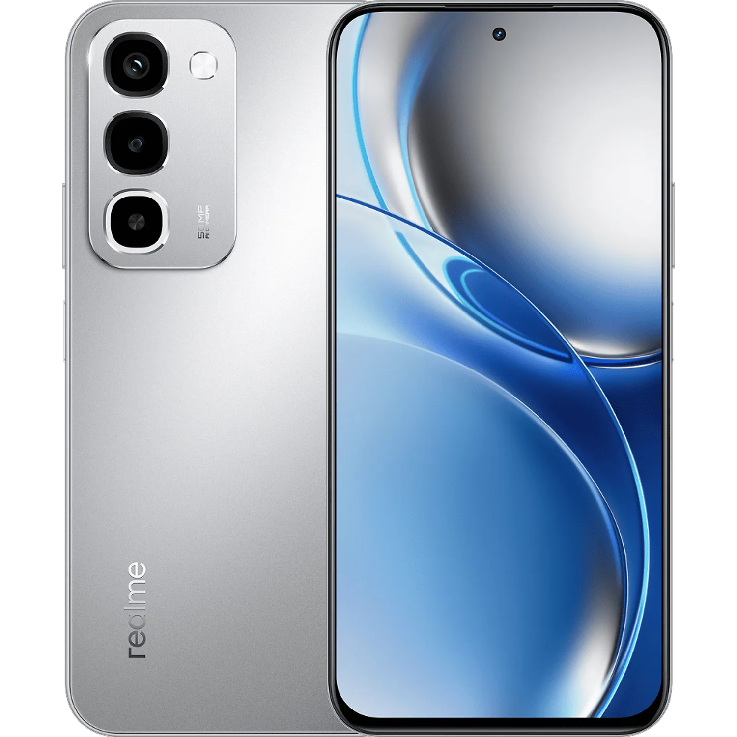 Realme P4R 5G: frente e traseira