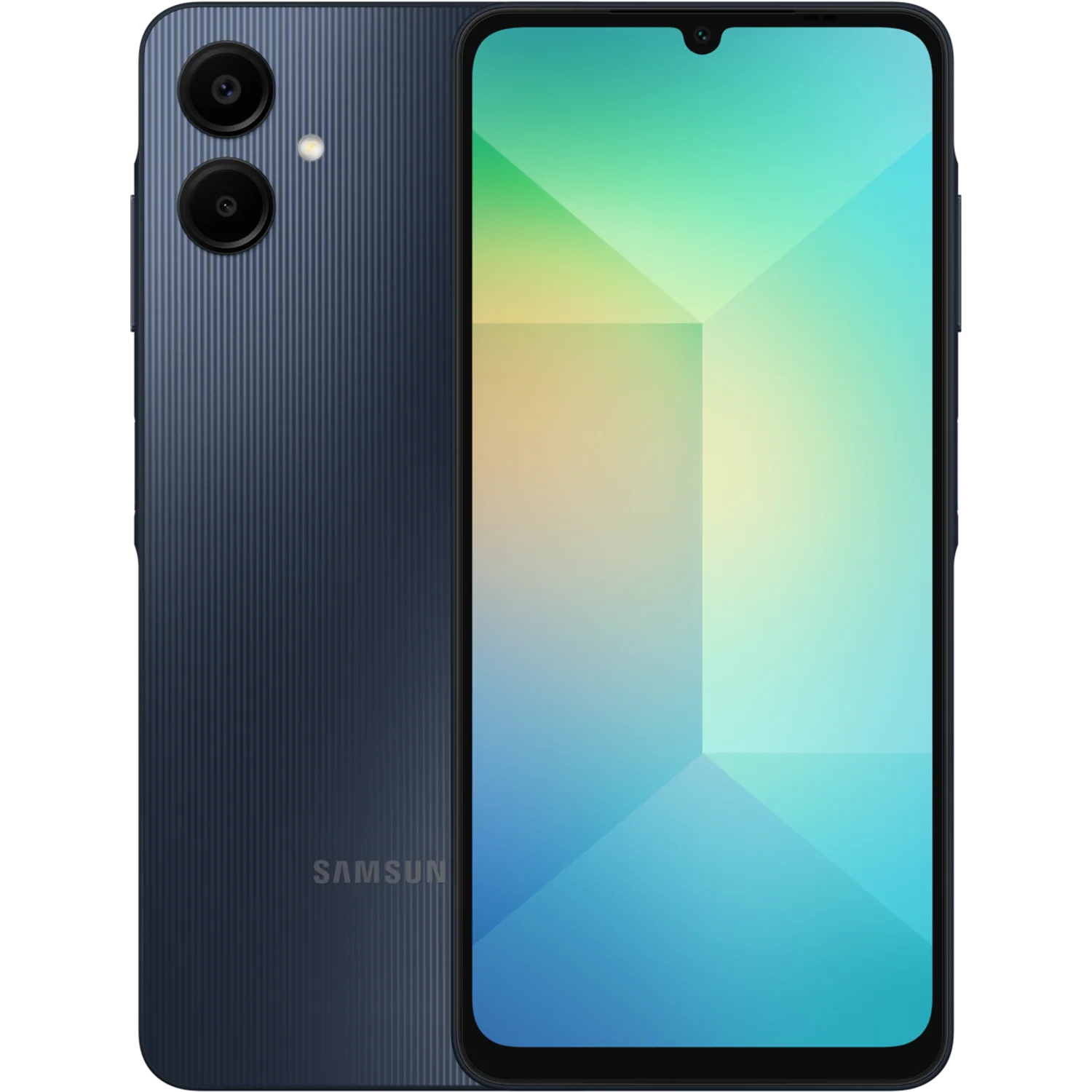 Samsung Galaxy A06: frente e traseira