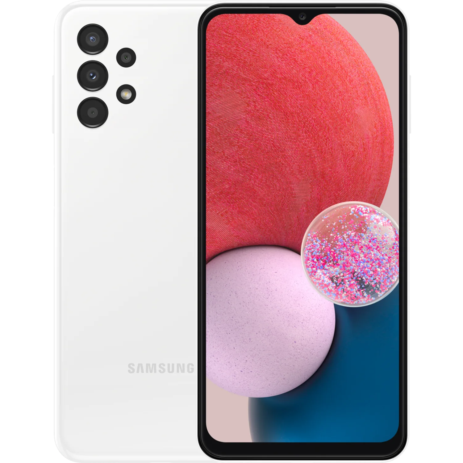 Samsung Galaxy A13: frente e traseira
