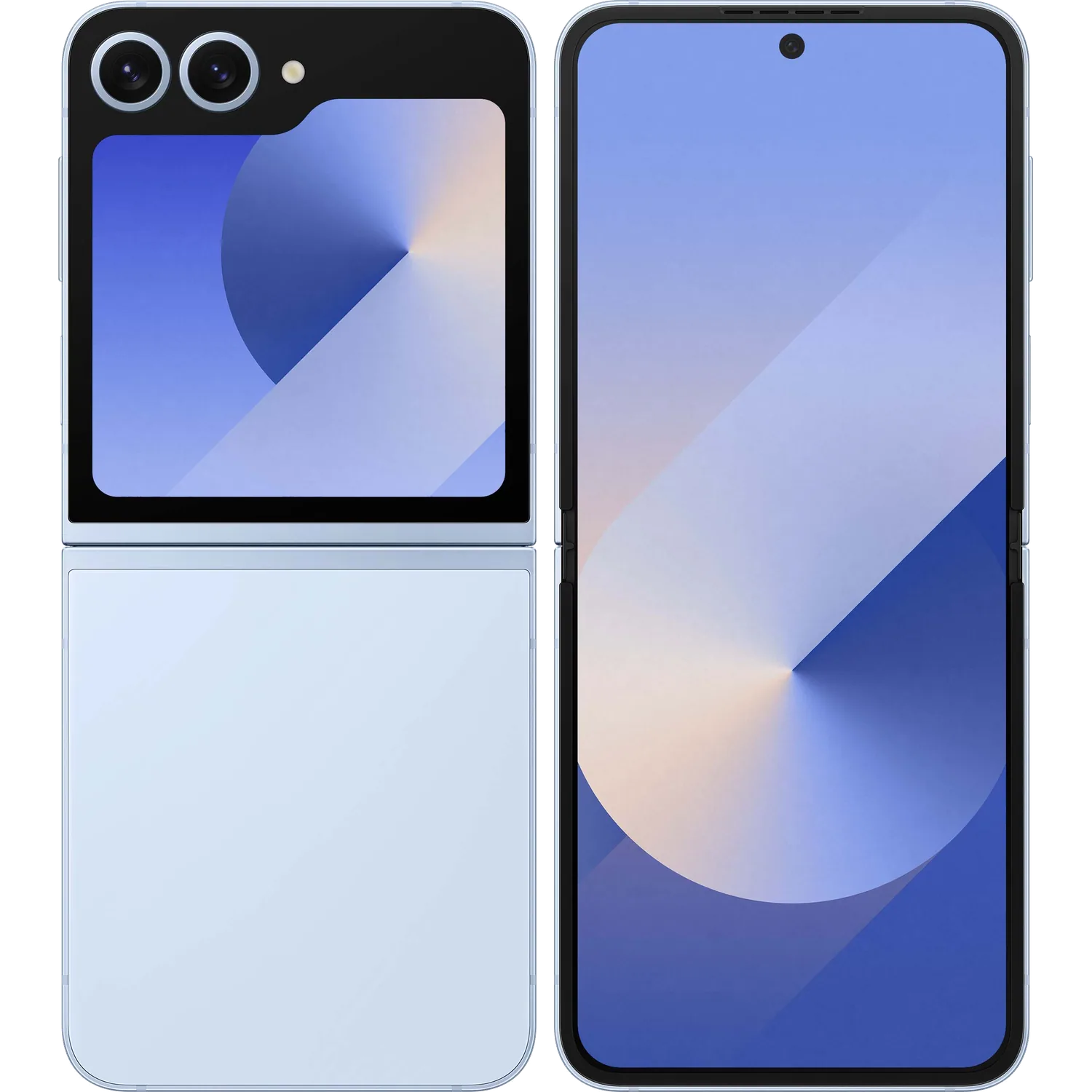 Samsung Galaxy Z Flip6: frente e traseira