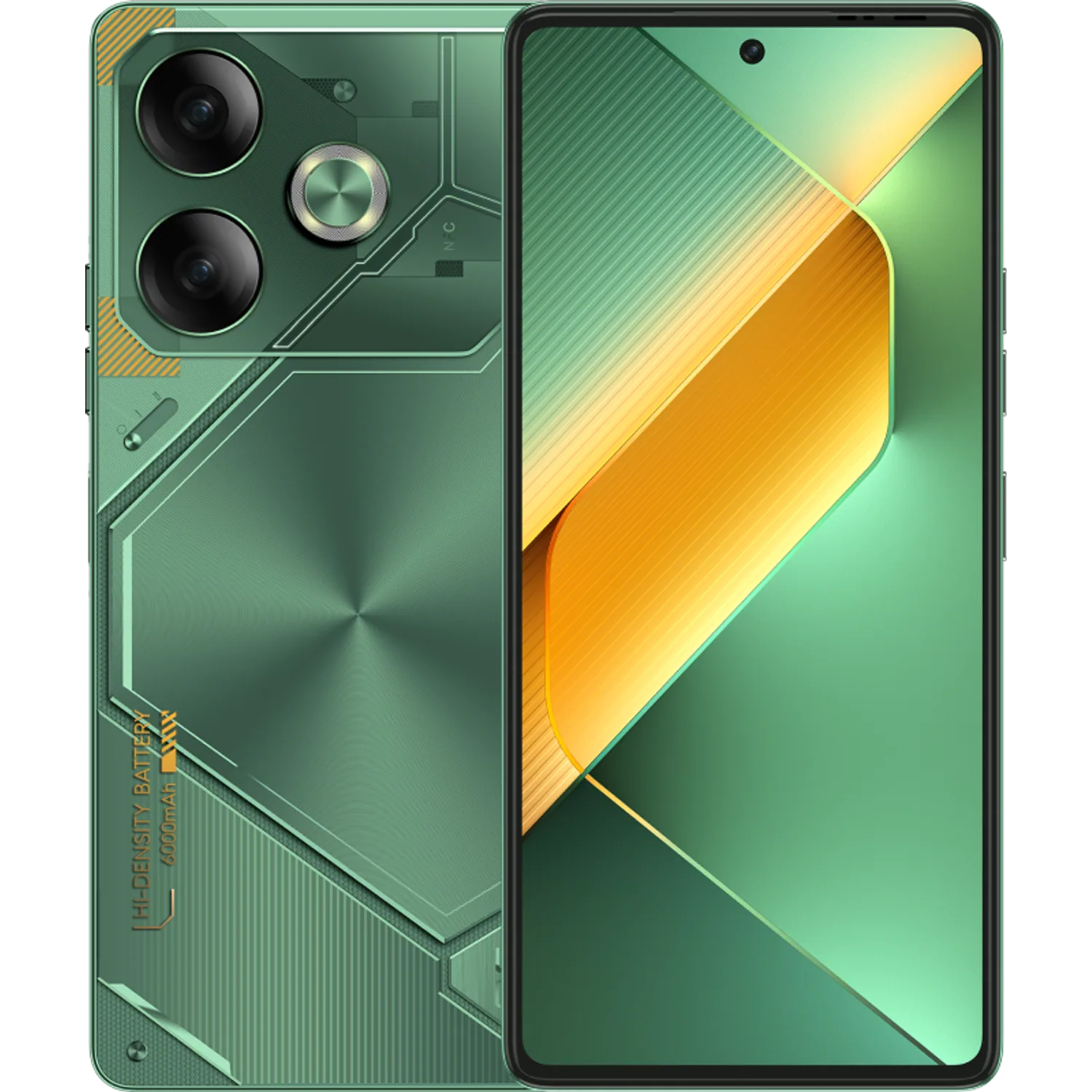 Tecno Pova 6: frente e traseira