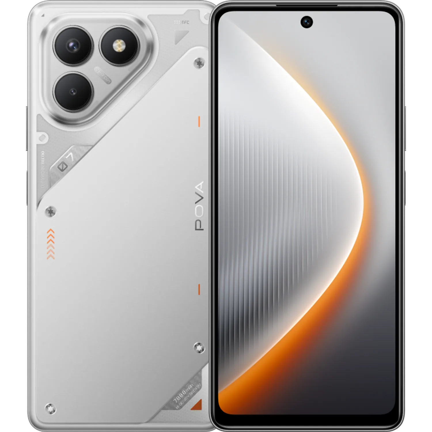 Tecno Pova 7: frente e traseira