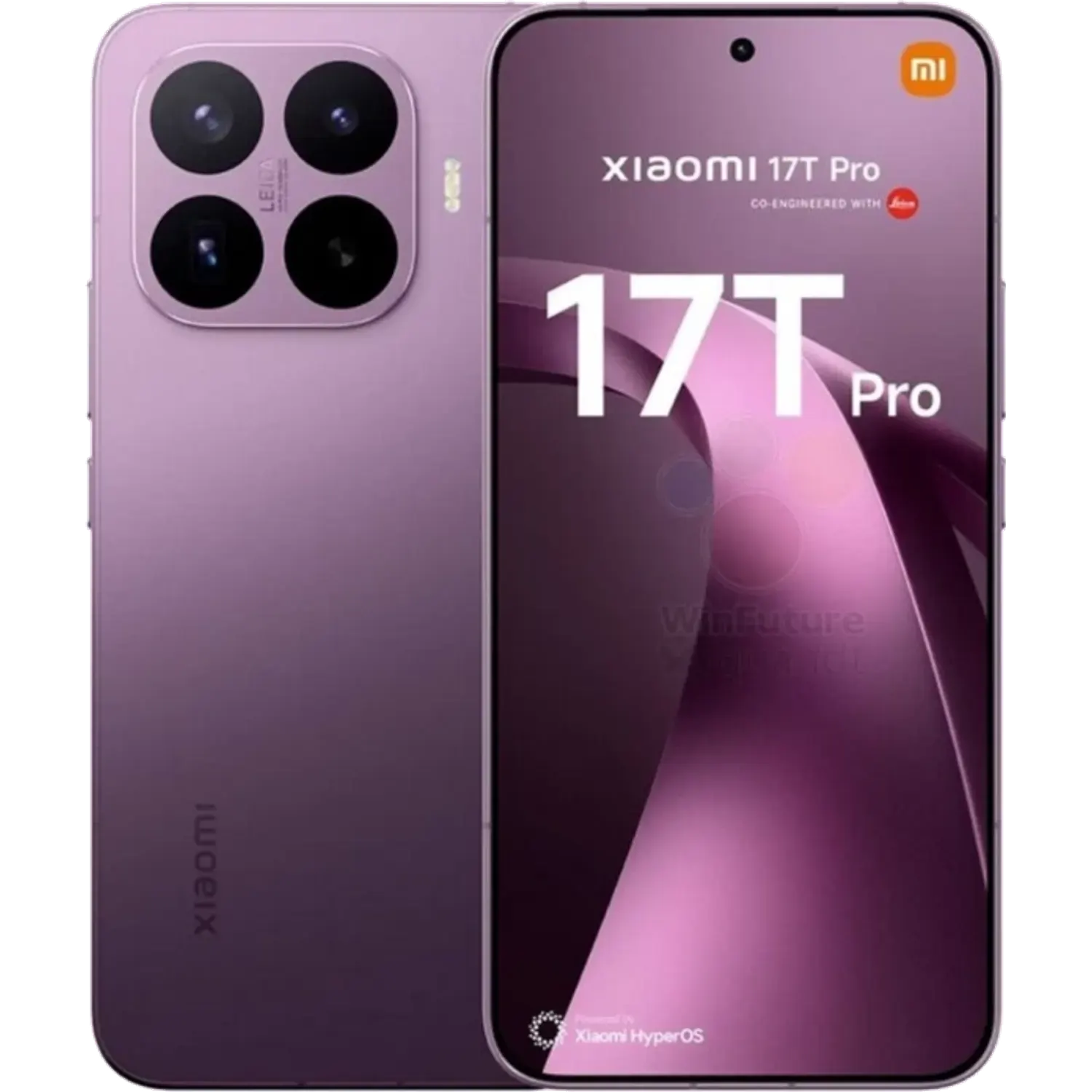 Xiaomi 17T Pro: frente e traseira