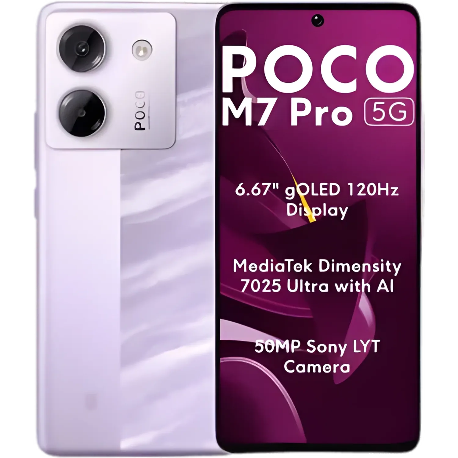 Xiaomi Poco M7 Pro: frente e traseira