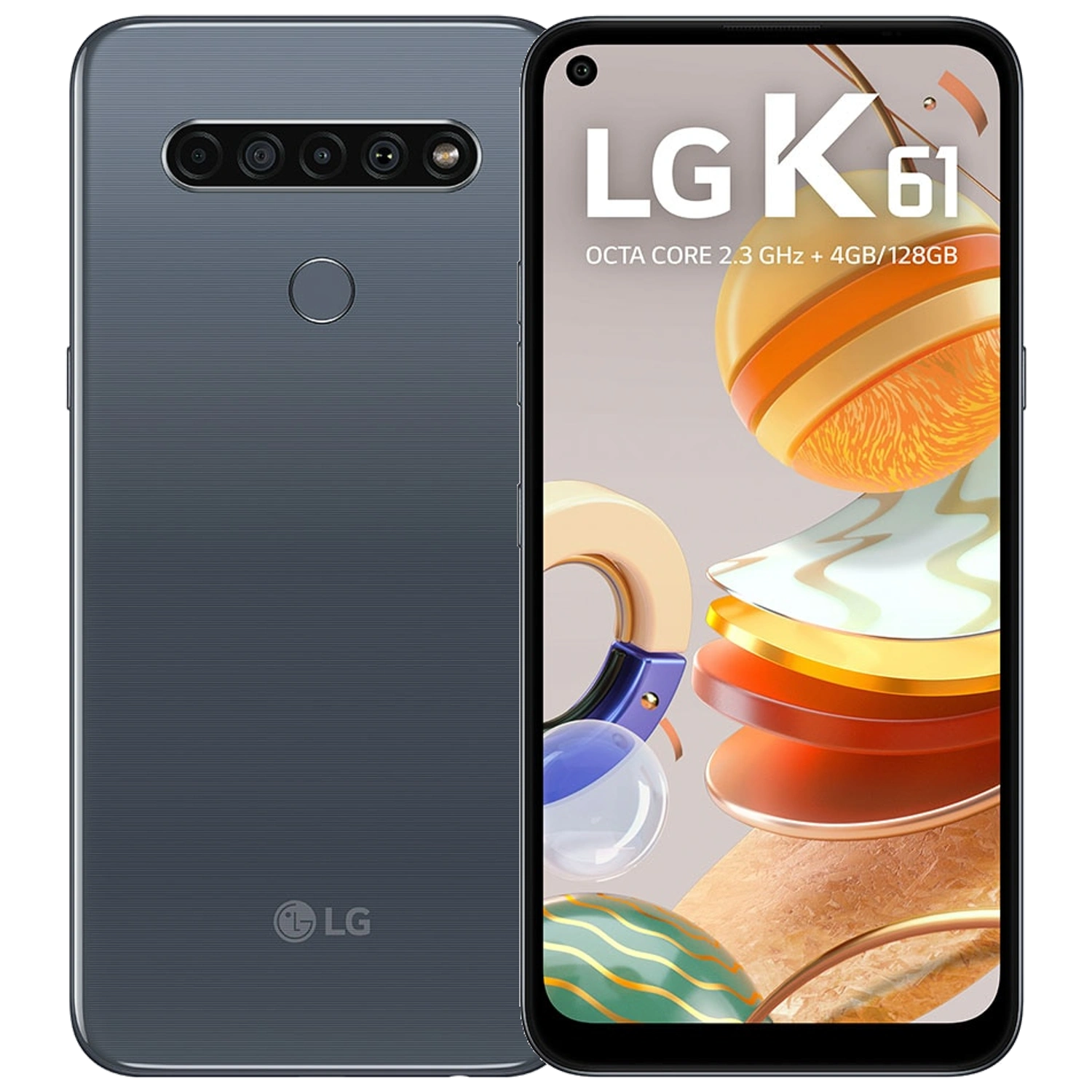 LG K61: frente e traseira