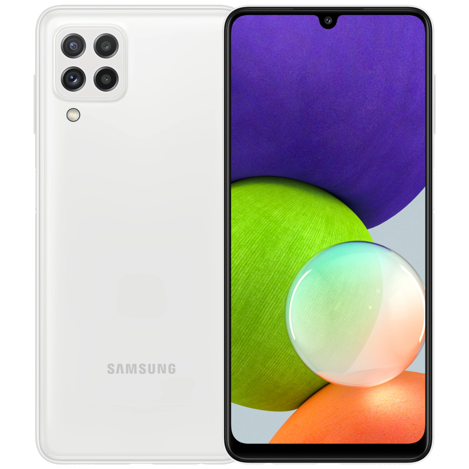 Samsung Galaxy A22 4G: frente e traseira