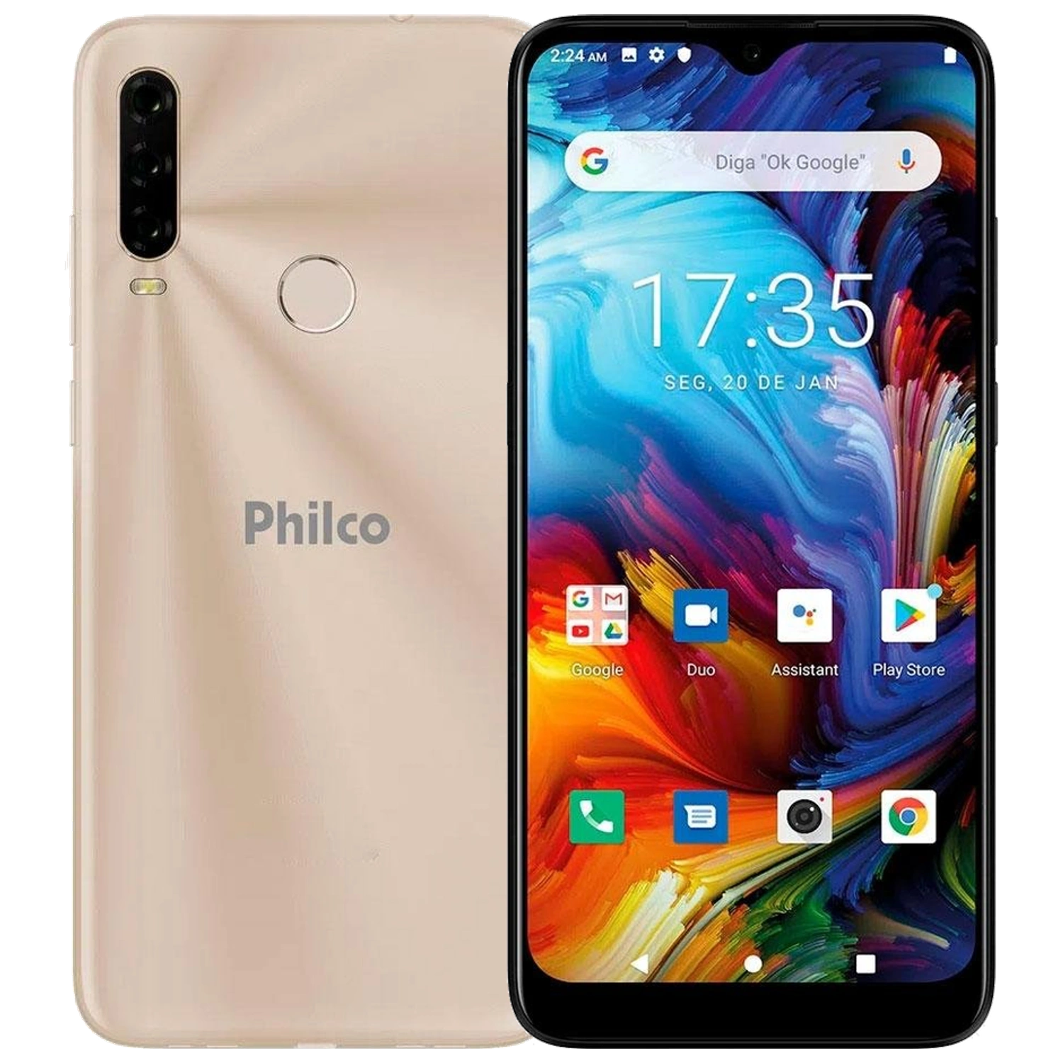 Philco HIT P10: frente e traseira