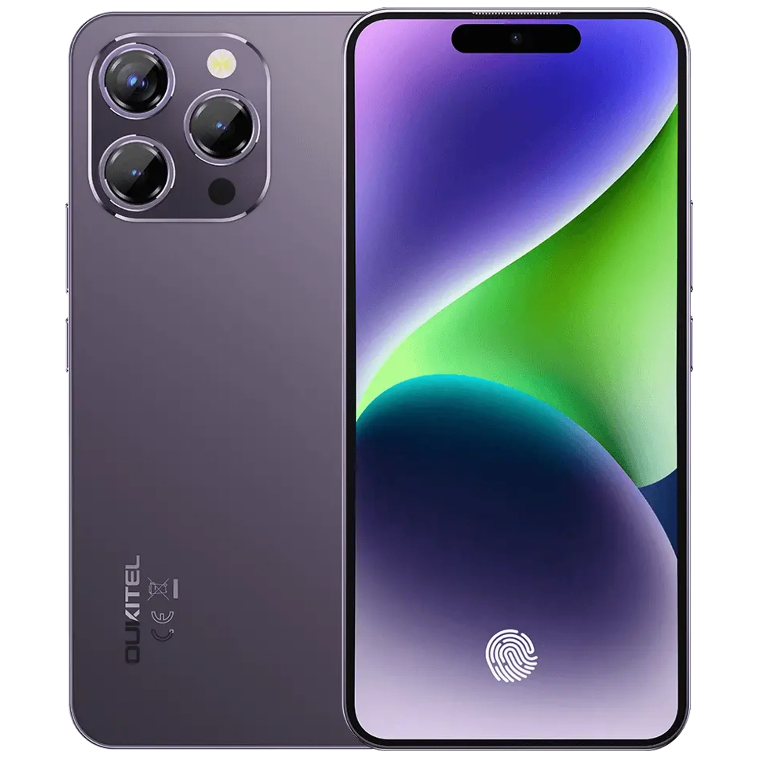 Oukitel P1 4G: frente e traseira