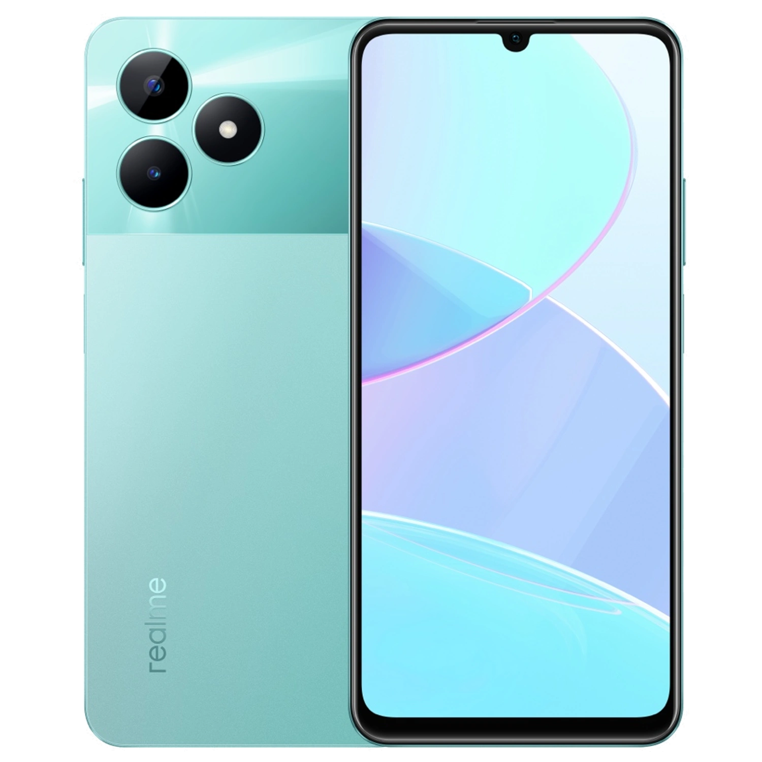 Realme C51: frente e traseira
