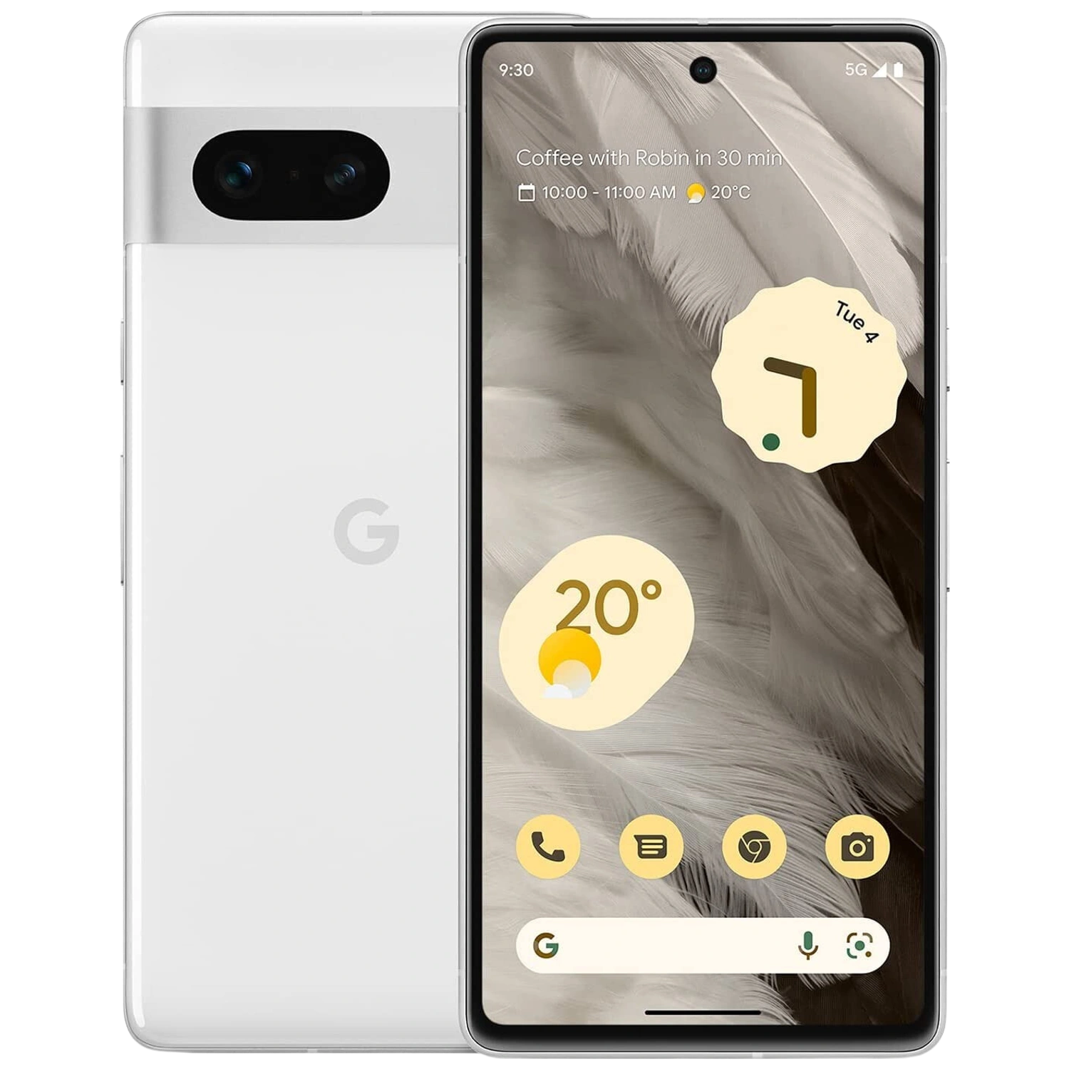 Google Pixel 7: frente e traseira