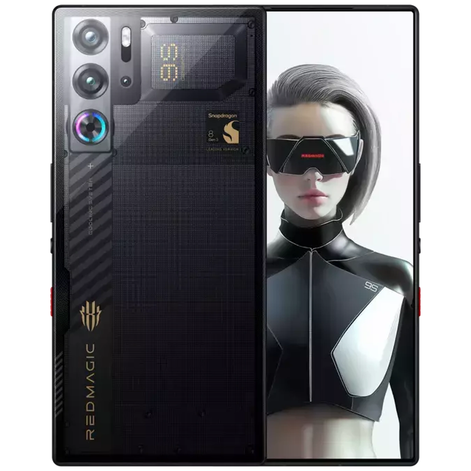 REDMAGIC 9S Pro: frente e traseira