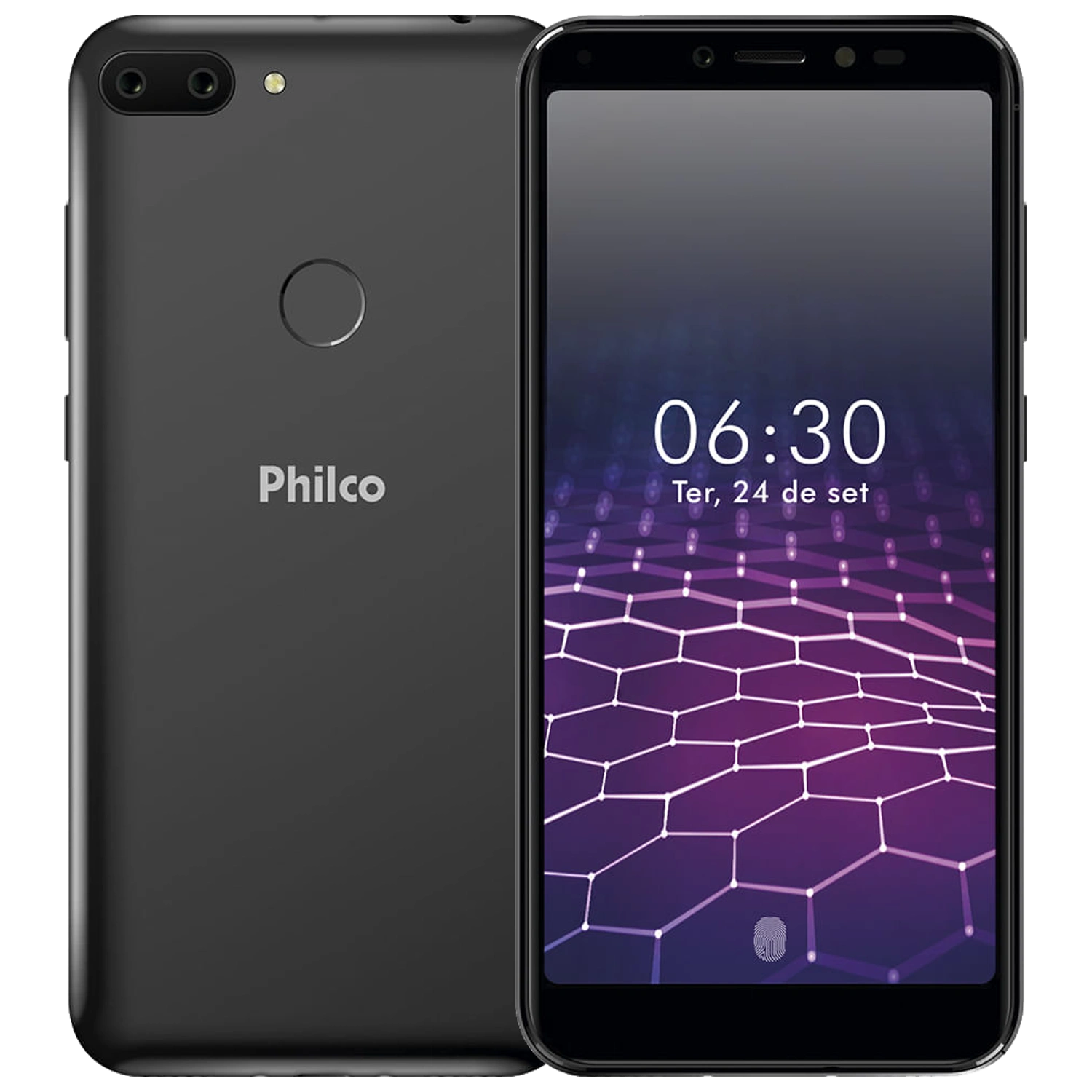 Philco PCS01: frente e traseira