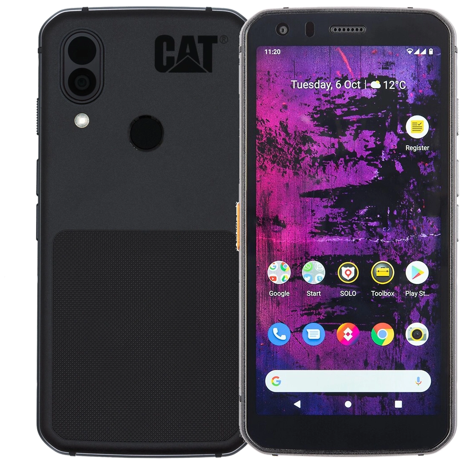 CAT S62 Pro: frente e traseira