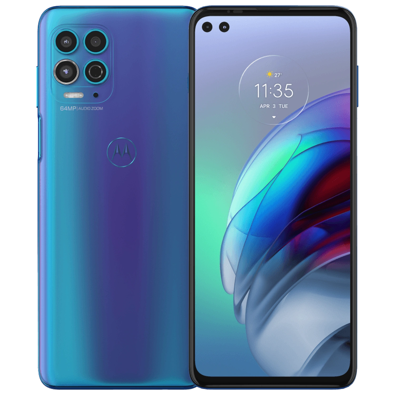 Motorola Moto G100 5G: frente e traseira