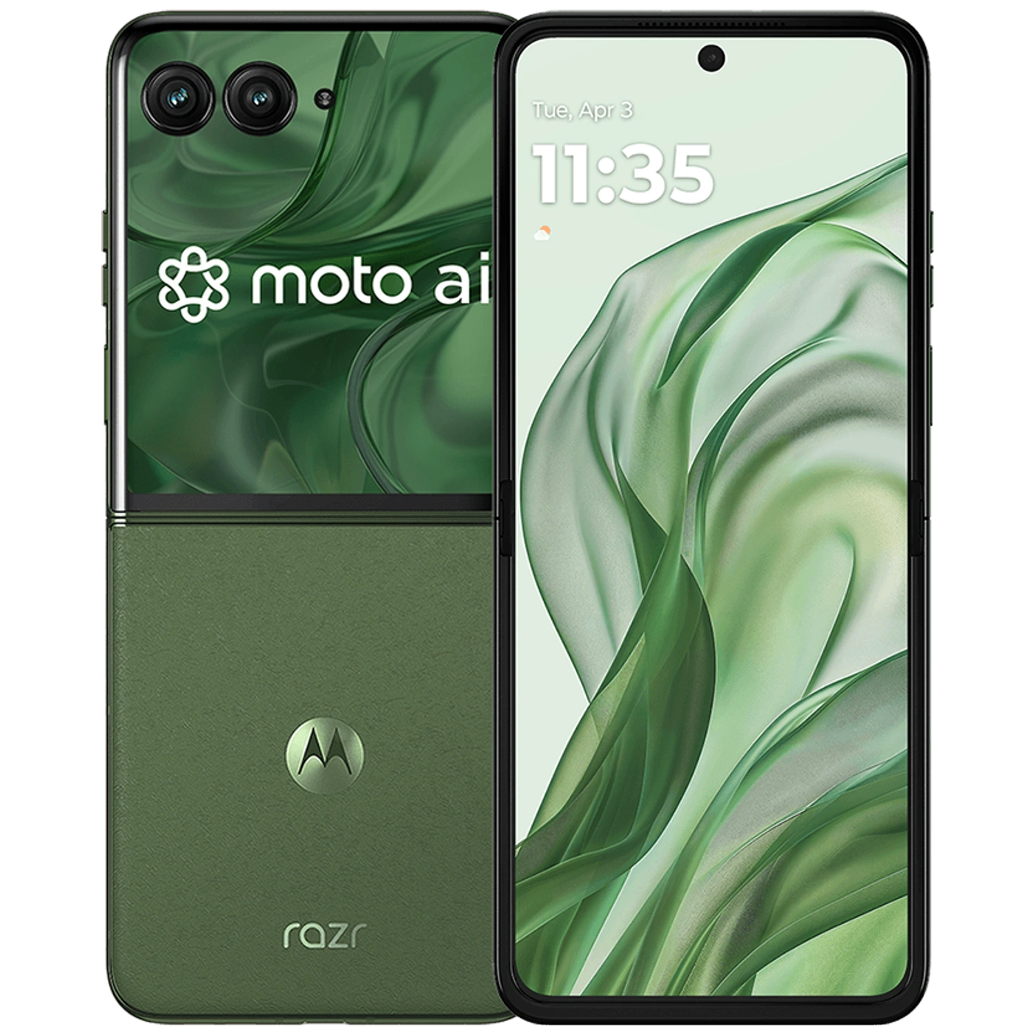 Motorola Razr 50 Ultra 5G: frente e traseira